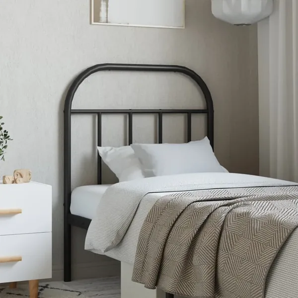 Tête de lit de remplacement métal noir 75 cm