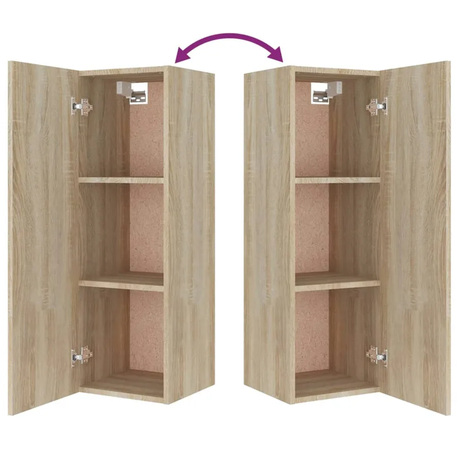 Ensemble de meubles TV 4 pcs Chêne sonoma Bois d'ingénierie - 12