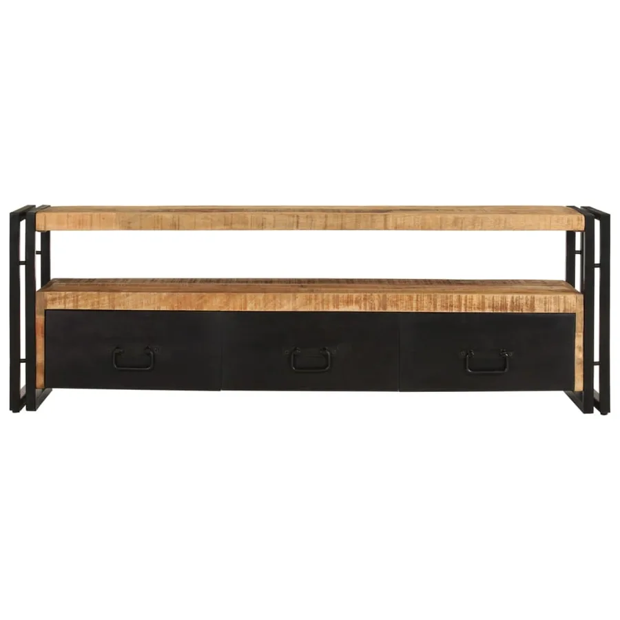 Meuble TV 120x30x40 cm Bois massif de manguier - 2