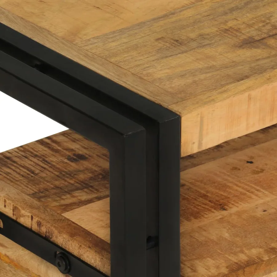 Meuble TV 120x30x40 cm Bois massif de manguier - 5
