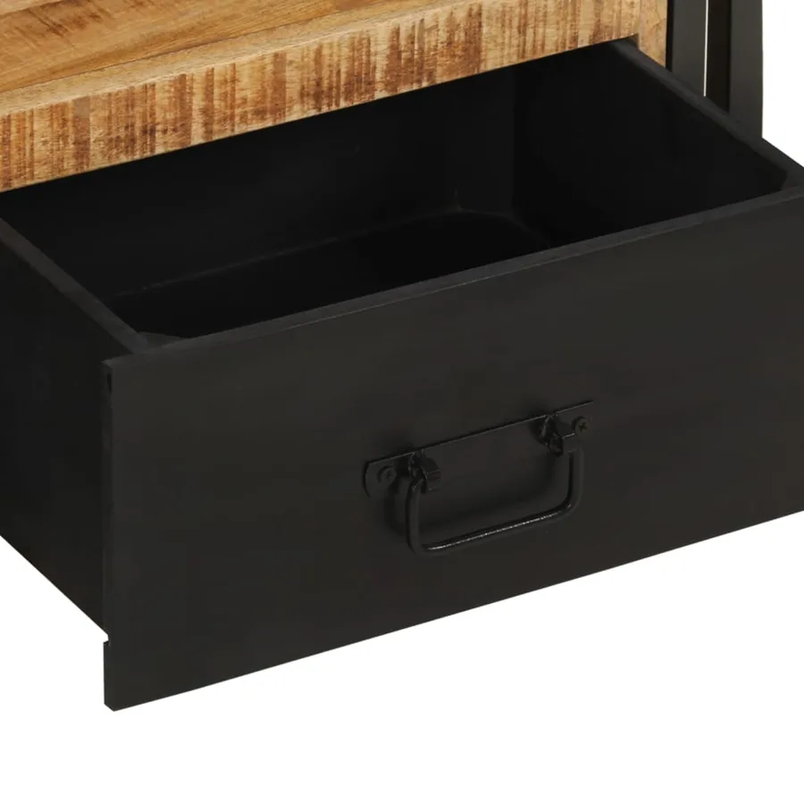 Meuble TV 120x30x40 cm Bois massif de manguier - 6