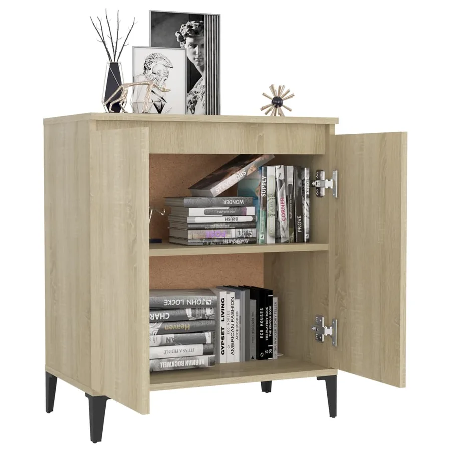 Buffet chêne sonoma 60x35x70 cm bois d'ingénierie - 3