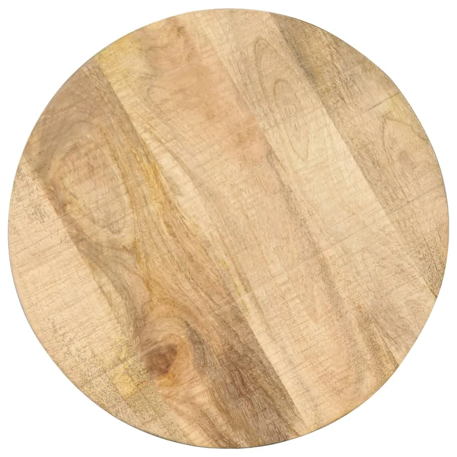 Table d'appoint 45x (45-62) cm Bois de manguier massif et fonte - 3