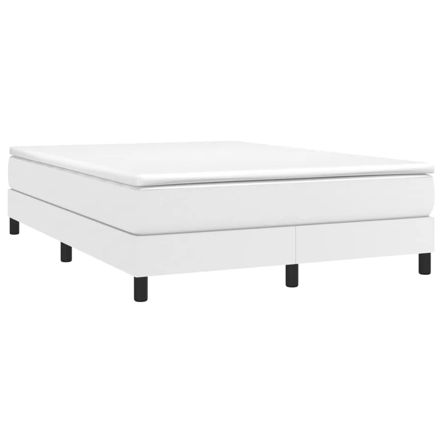 Sommier à lattes de lit avec matelas Blanc 140x190cm Similicuir - 3
