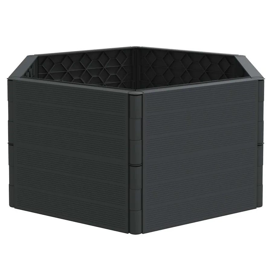 Jardinières de jardin 2 pcs anthracite PP - 3