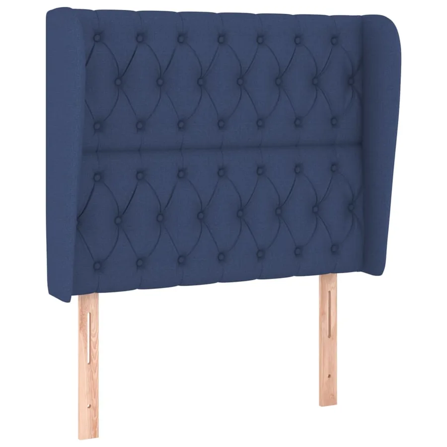 Sommier à lattes de lit avec matelas Bleu 90x200 cm Tissu - 6
