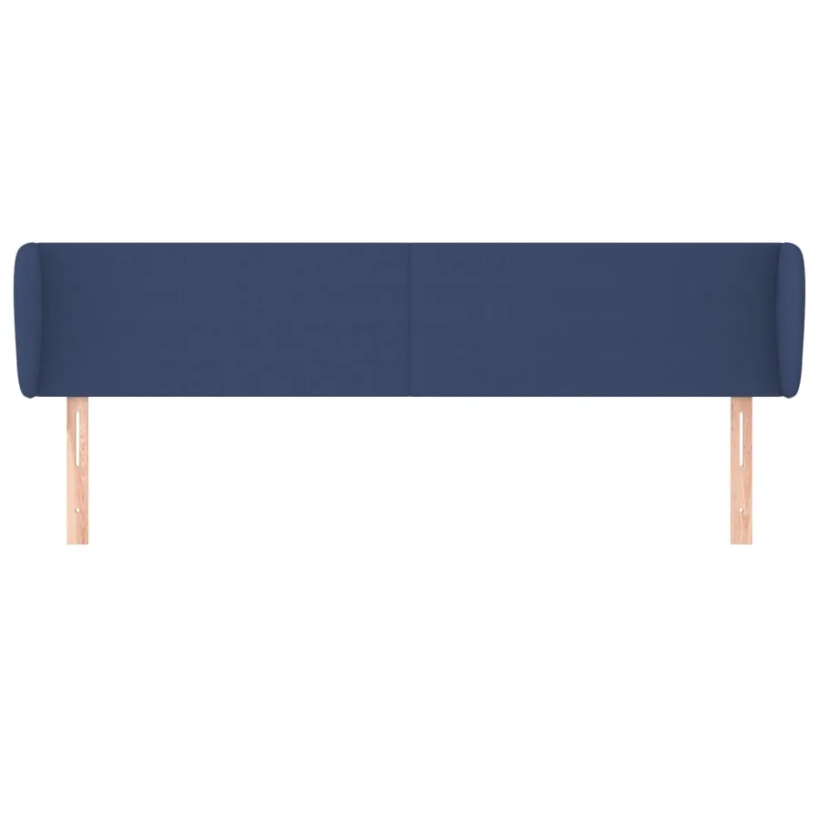 Tête de lit avec oreilles Bleu 203x23x78/88 cm Tissu - 3