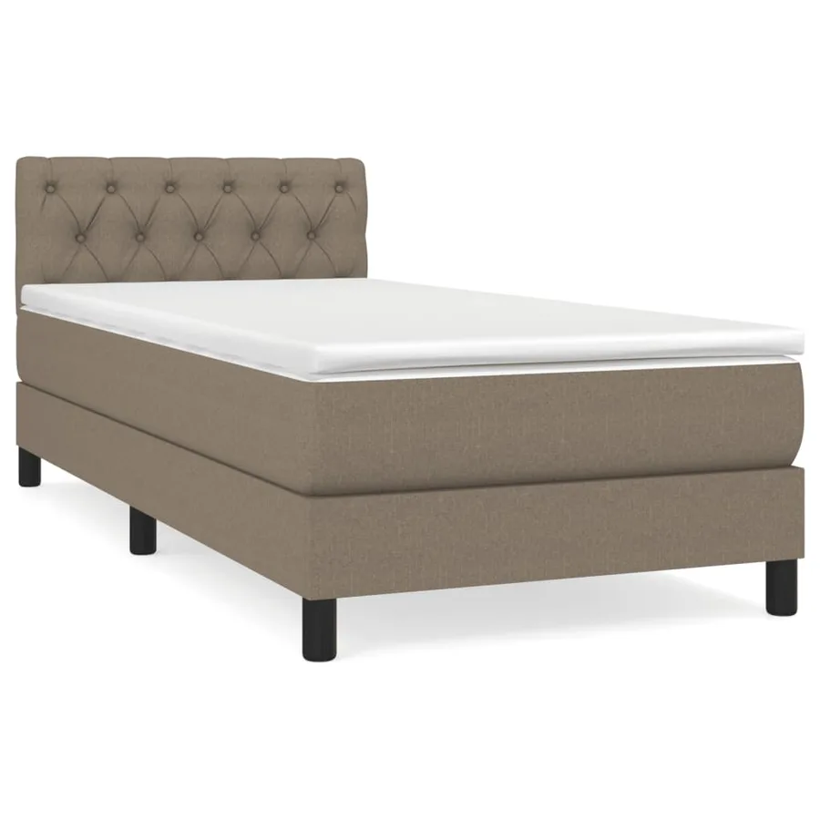 Sommier à lattes de lit avec matelas Taupe 80x200 cm Tissu - 2