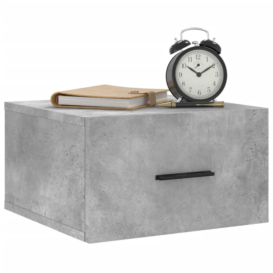 Tables de chevet murales 2 pcs gris béton 35x35x20 cm - 3