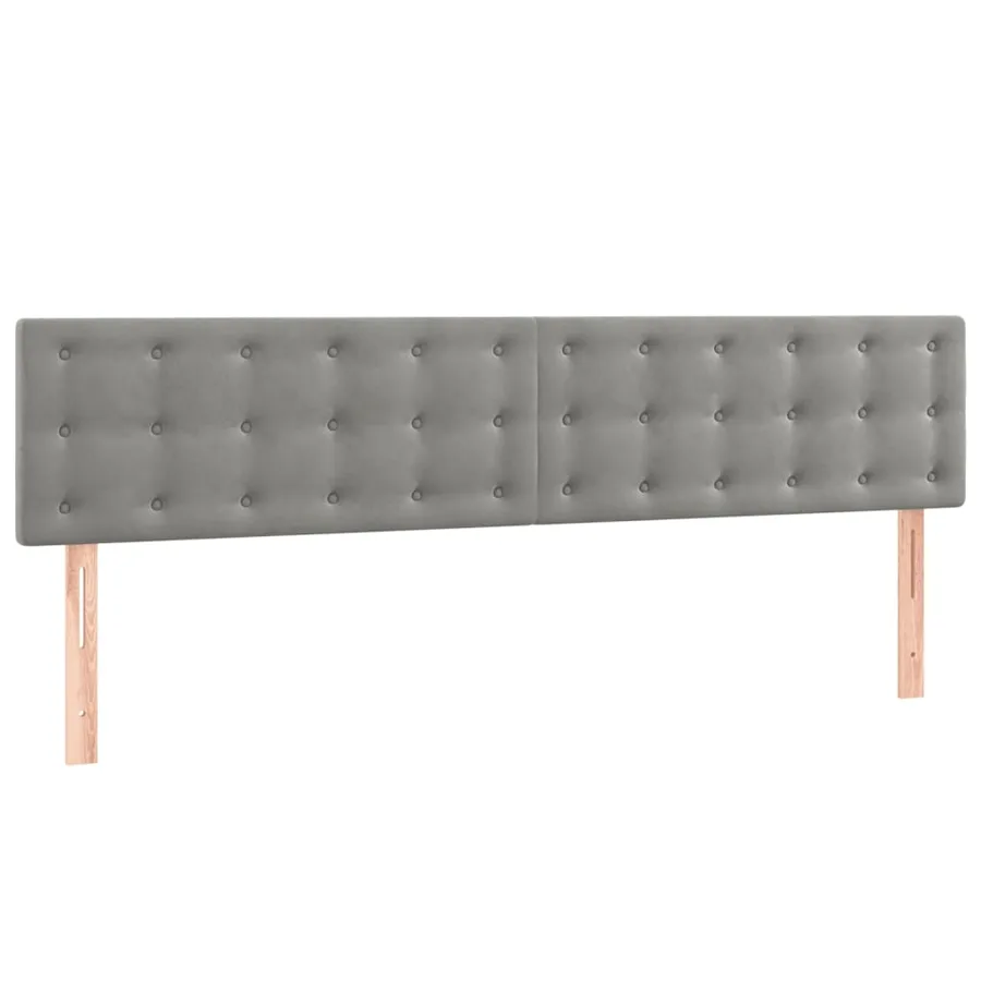 Sommier à lattes de lit et matelas Gris clair 160x200cm Velours - 6