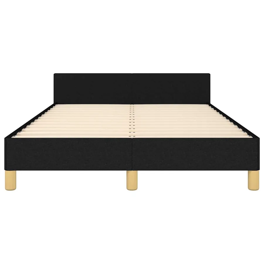 Cadre de lit sans matelas noir 120x200 cm tissu - 6