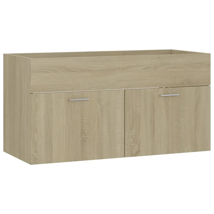 Armoire d'évier avec lavabo intégré Chêne sonoma Aggloméré - 8