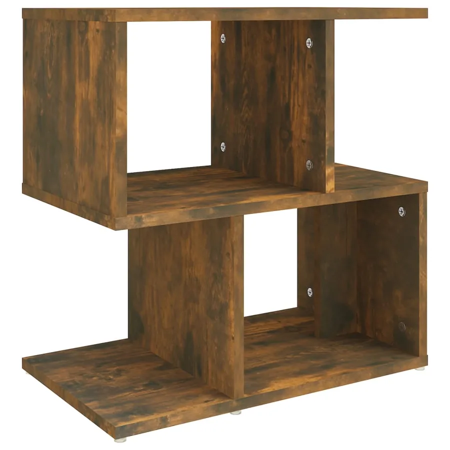 Table de chevet Chêne fumé 50x30x51,5 cm Bois d'ingénierie - 2