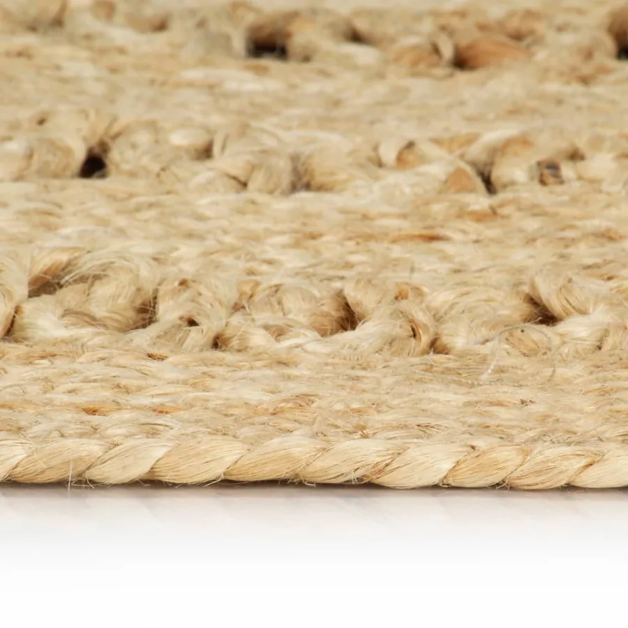 Tapis fait à la main Jute tressée 150 cm - 3