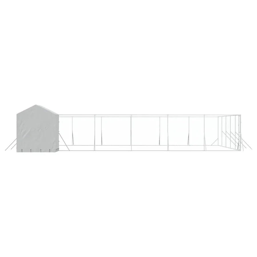 Chenil d'extérieur pour chiens avec toit argenté 12x12x2,5 m - 5