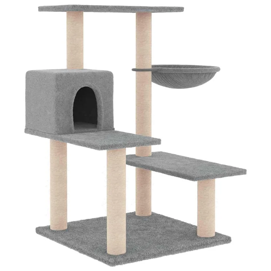 Arbre à chat avec griffoirs en sisal gris clair 82,5 cm - 2