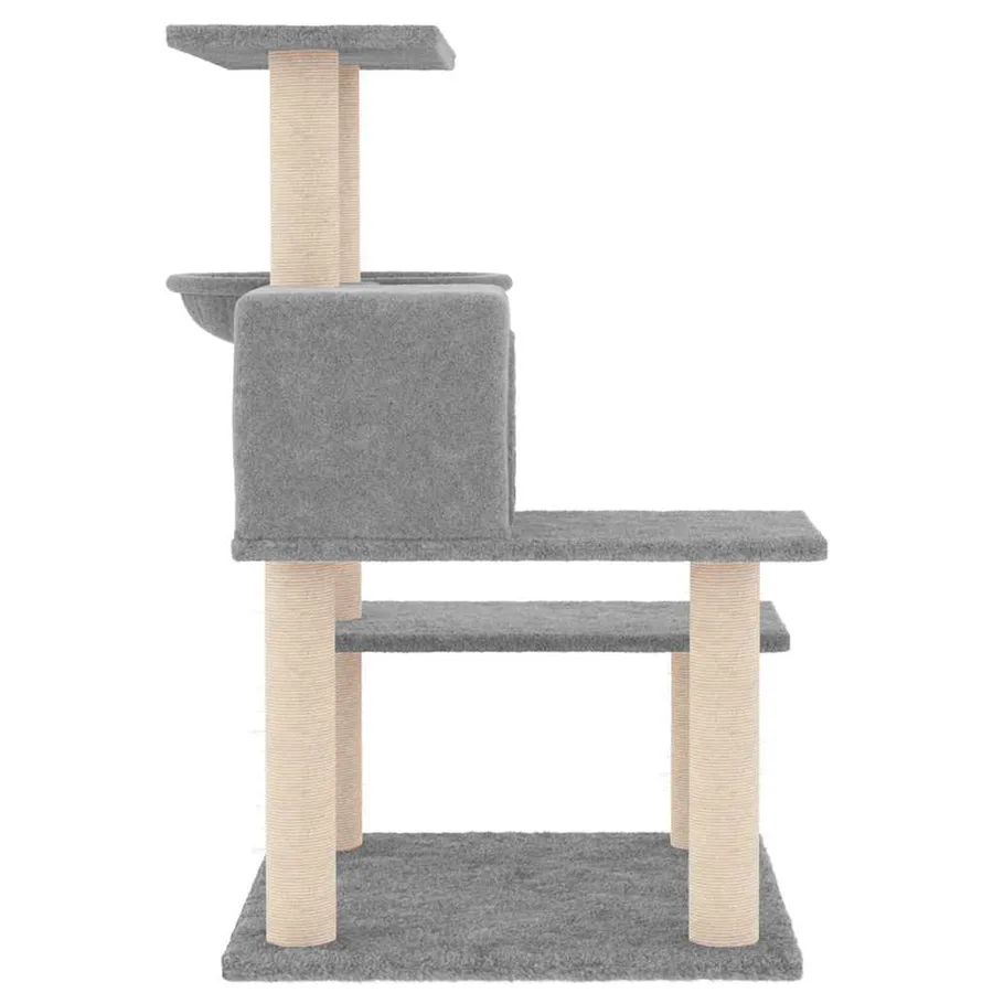 Arbre à chat avec griffoirs en sisal gris clair 82,5 cm - 4