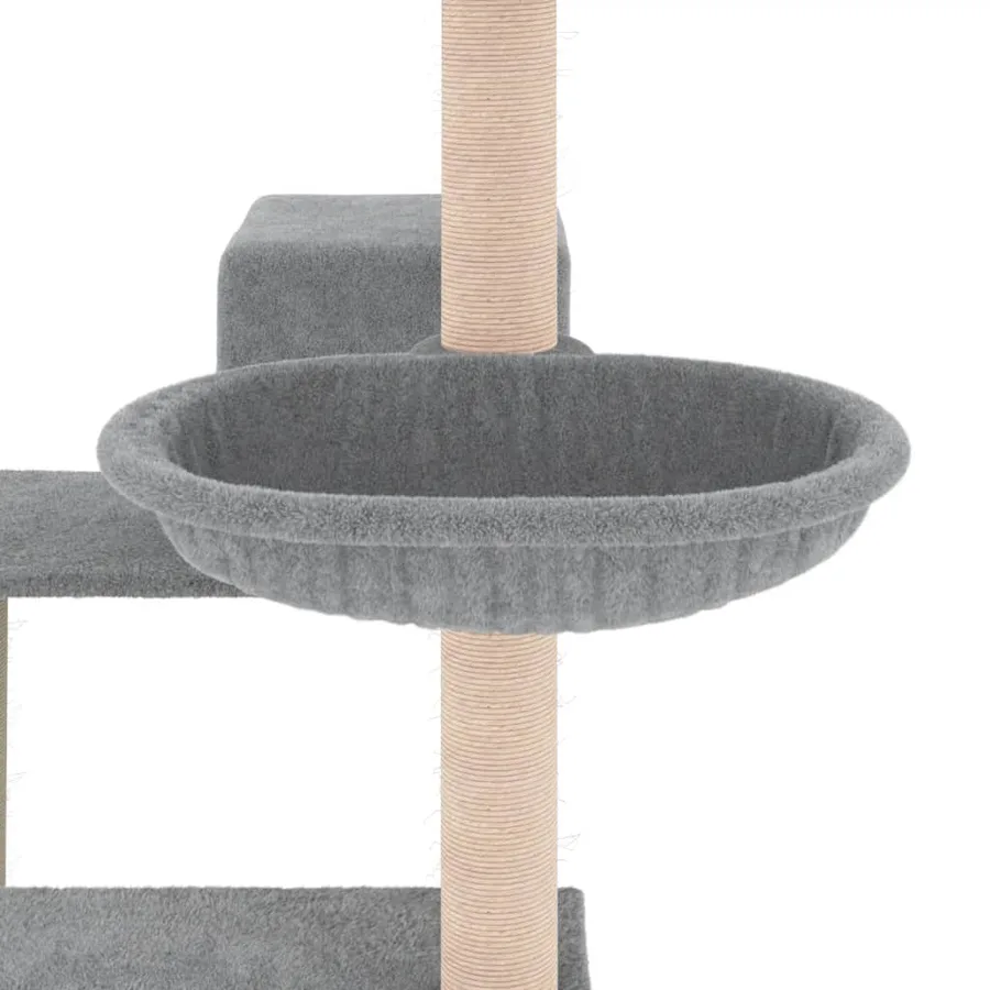 Arbre à chat avec griffoirs en sisal gris clair 82,5 cm - 7