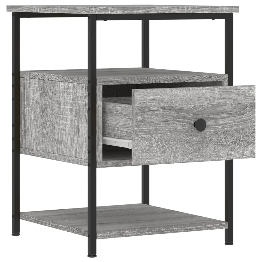 Tables de chevet 2 pcs sonoma gris 40x42x56cm bois d'ingénierie - 6
