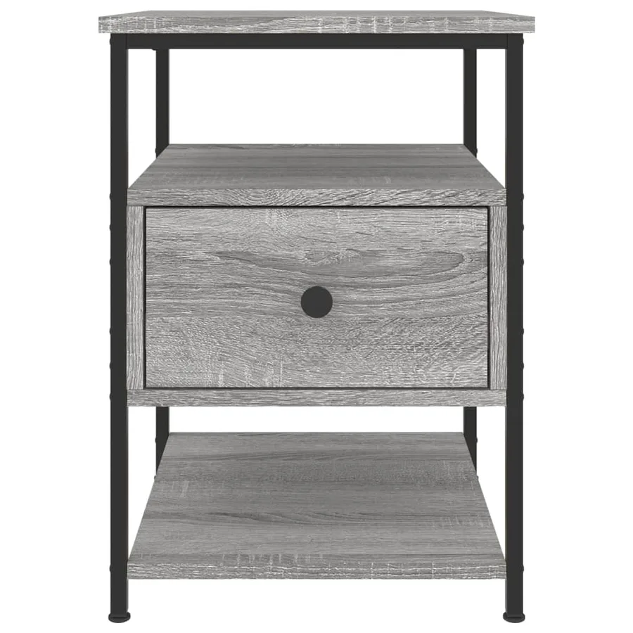 Tables de chevet 2 pcs sonoma gris 40x42x56cm bois d'ingénierie - 7