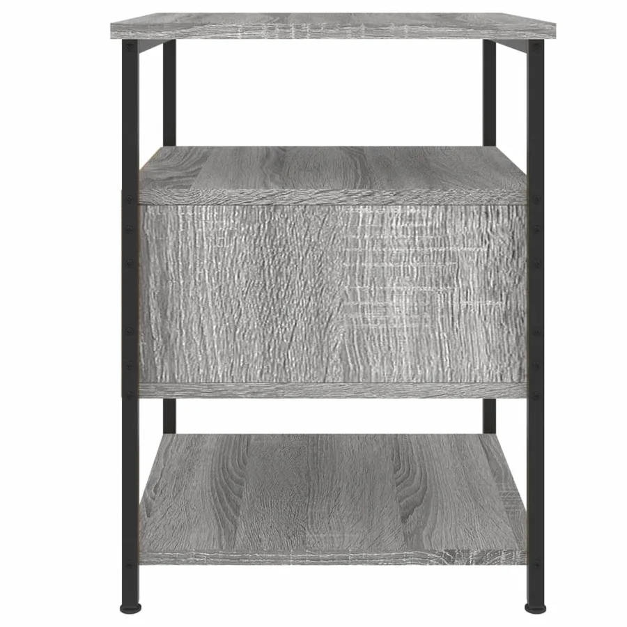 Tables de chevet 2 pcs sonoma gris 40x42x56cm bois d'ingénierie - 8