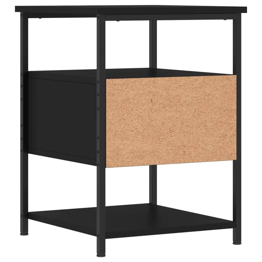 Tables de chevet 2 pcs noir 40x42x56 cm bois d’ingénierie - 9