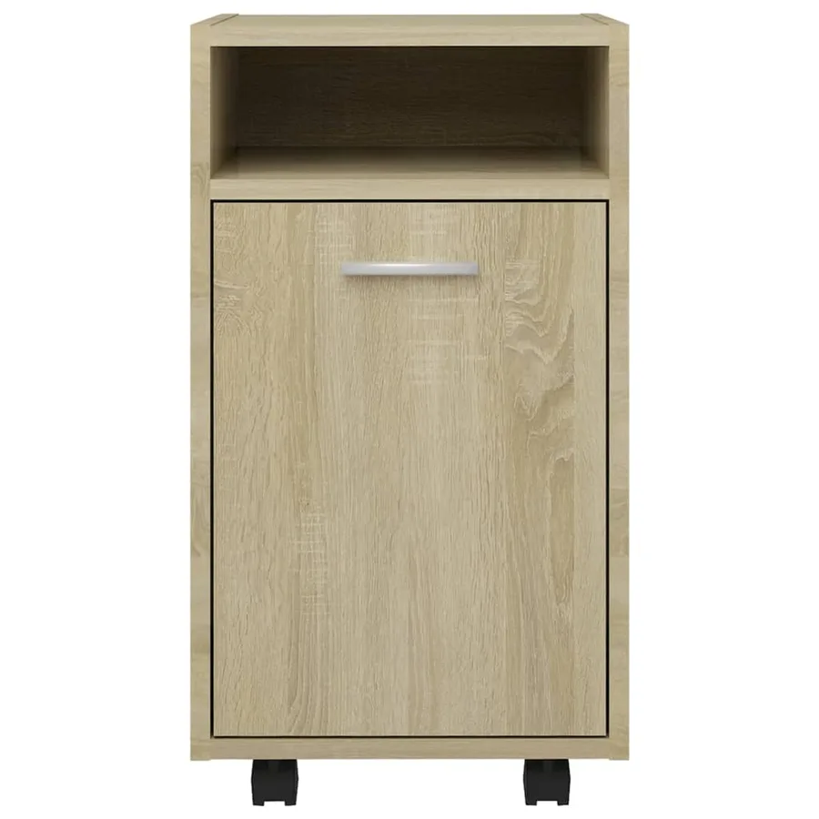 Armoire latérale avec roues Chêne Sonoma Bois d'ingénierie - 4