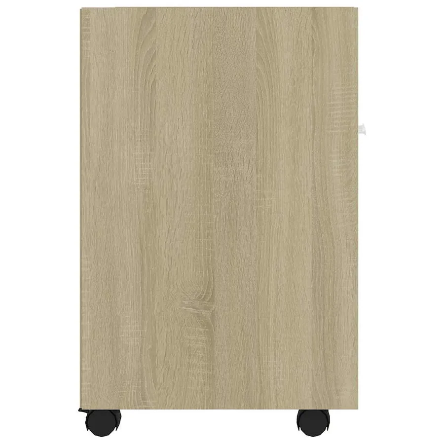 Armoire latérale avec roues Chêne Sonoma Bois d'ingénierie - 5