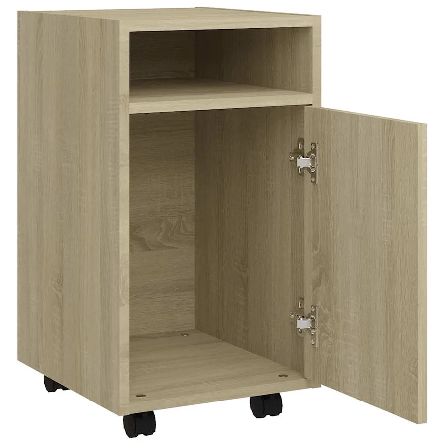 Armoire latérale avec roues Chêne Sonoma Bois d'ingénierie - 6