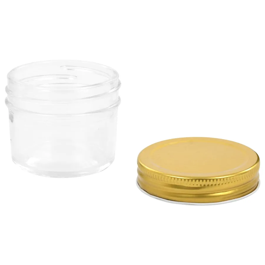 48 pcs Pots à confiture avec couvercle doré Verre 110 ml - 5