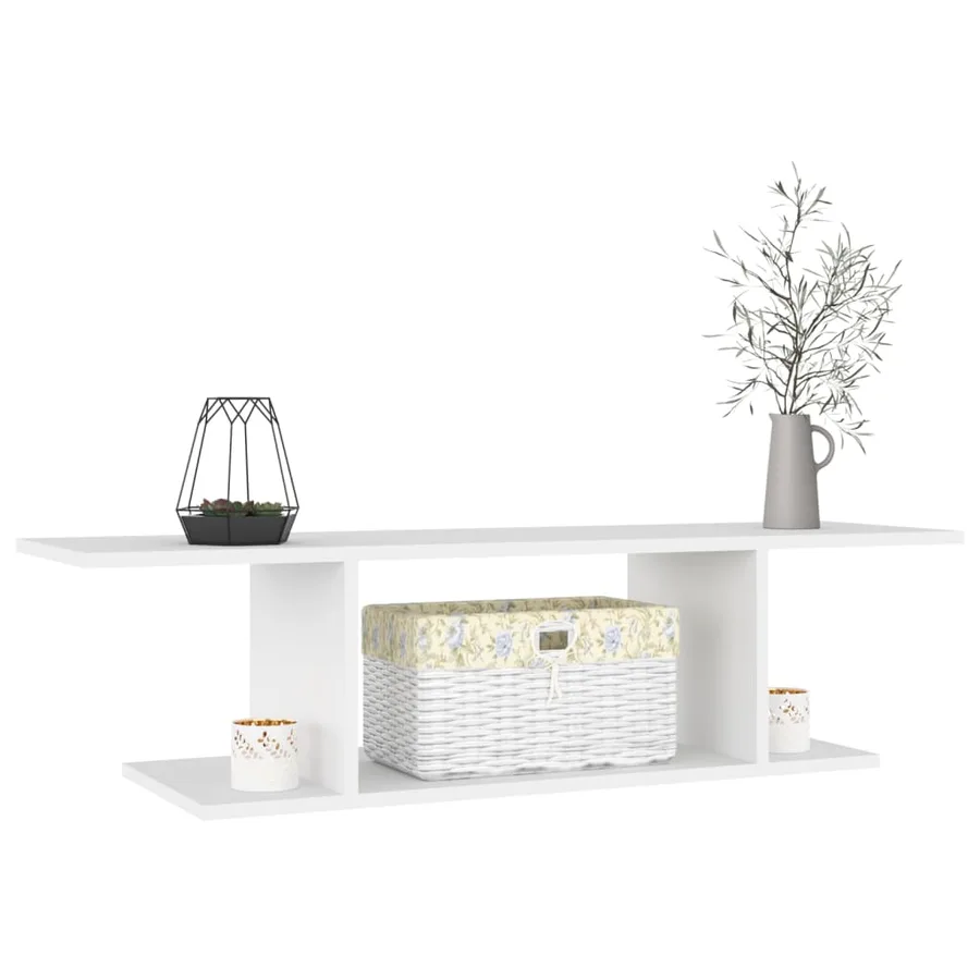 Meuble TV mural Blanc 103x30x26,5 cm - 3