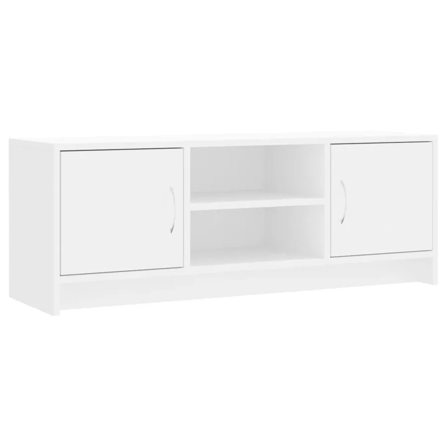 Meuble TV blanc 102x30x37,5 cm bois d'ingénierie - 2