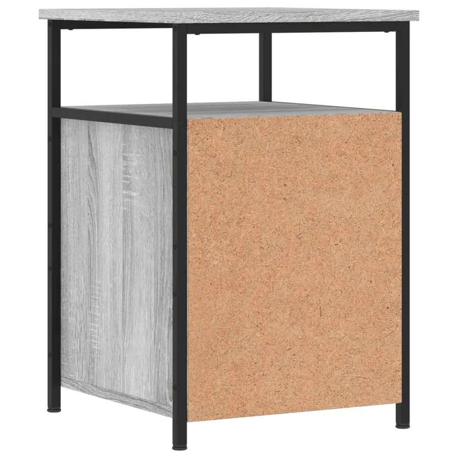 Table de chevet sonoma gris 40x42x60 cm bois d'ingénierie - 8
