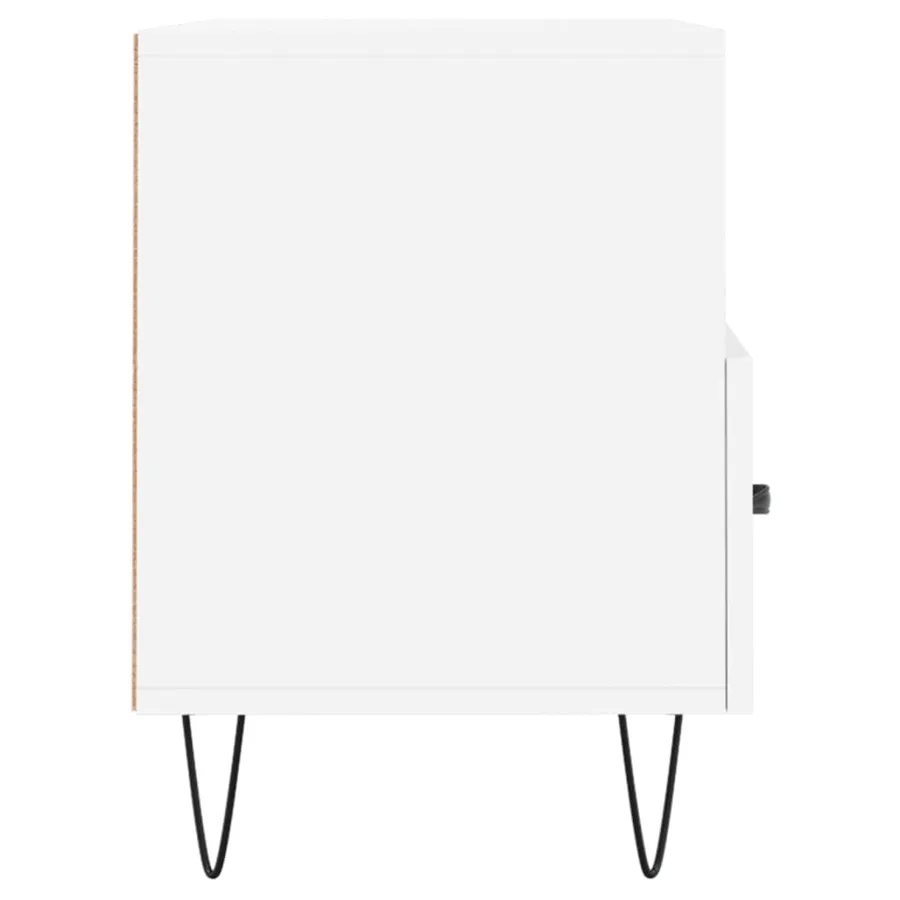 Meuble TV Blanc 80x36x50 cm Bois d'ingénierie - 7