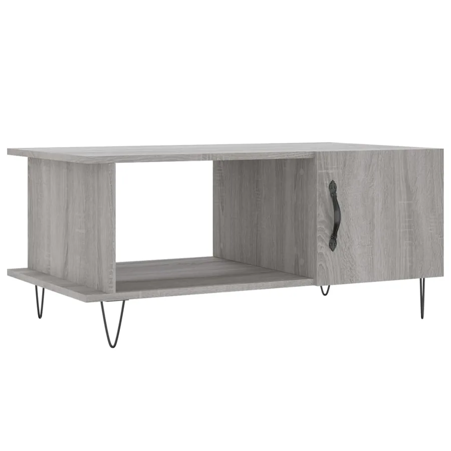 Table basse sonoma gris 90x50x40 cm bois d'ingénierie - 2