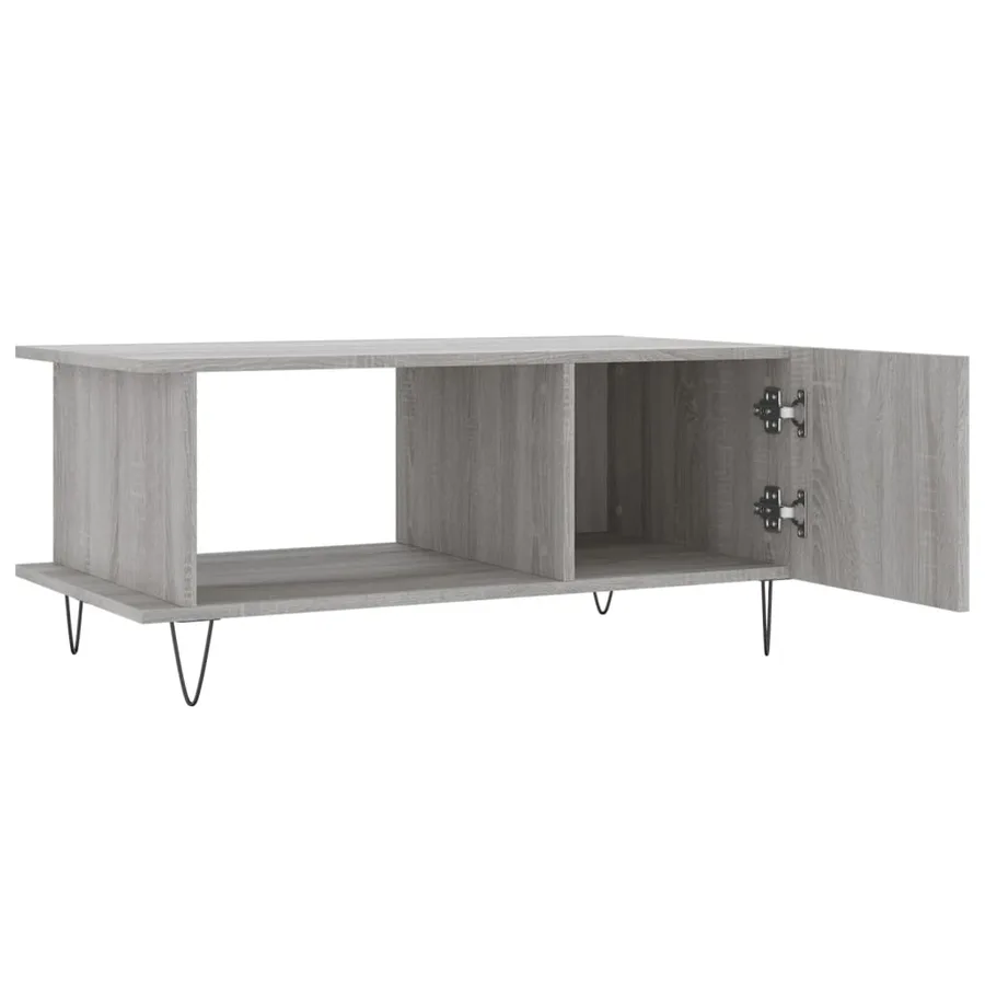 Table basse sonoma gris 90x50x40 cm bois d'ingénierie - 6