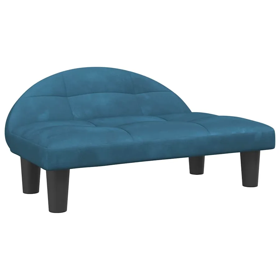 Lit pour chien bleu 70x52x30 cm velours - 2