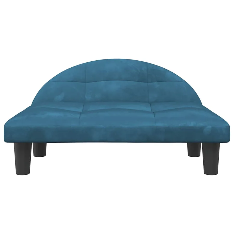 Lit pour chien bleu 70x52x30 cm velours - 3