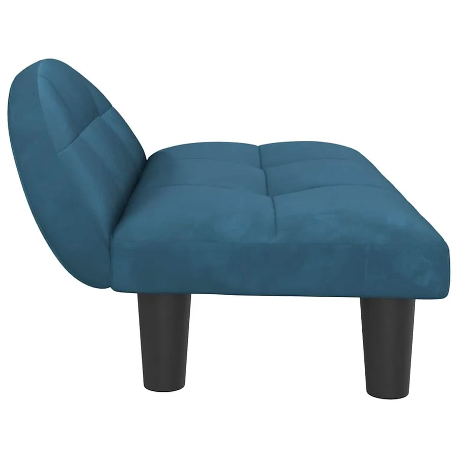 Lit pour chien bleu 70x52x30 cm velours - 4