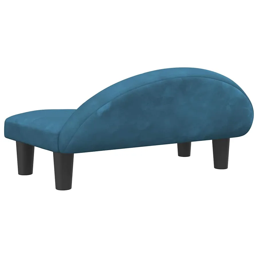 Lit pour chien bleu 70x52x30 cm velours - 5