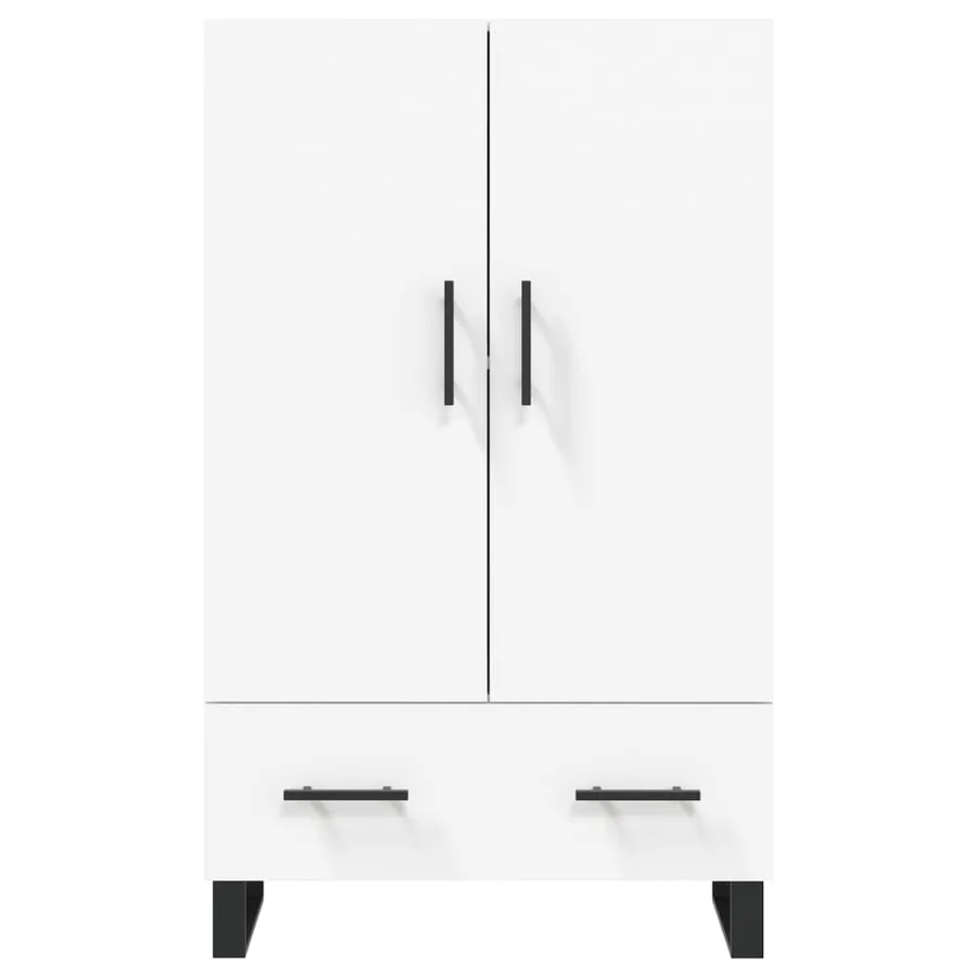 Buffet haut blanc 69,5x31x115 cm bois d'ingénierie - 6