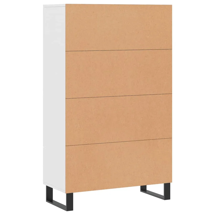 Buffet haut blanc 69,5x31x115 cm bois d'ingénierie - 8