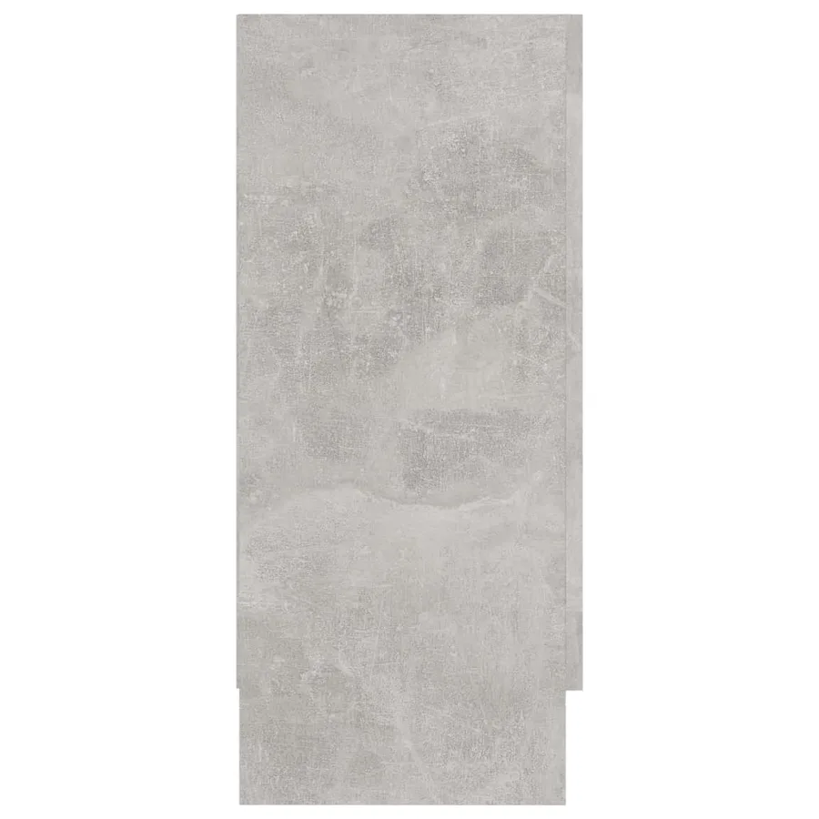 Armoire à vitrine Gris béton 120x30,5x70 cm Bois d’ingénierie - 6