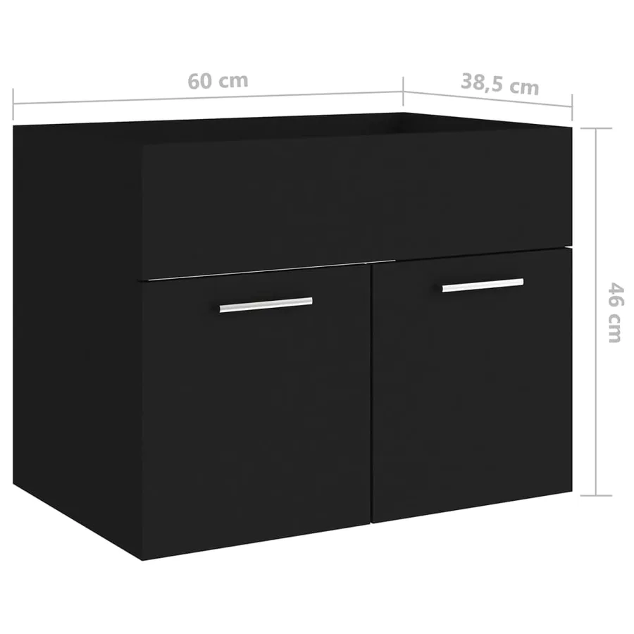 Ensemble de meubles de salle de bain Noir Aggloméré - 17