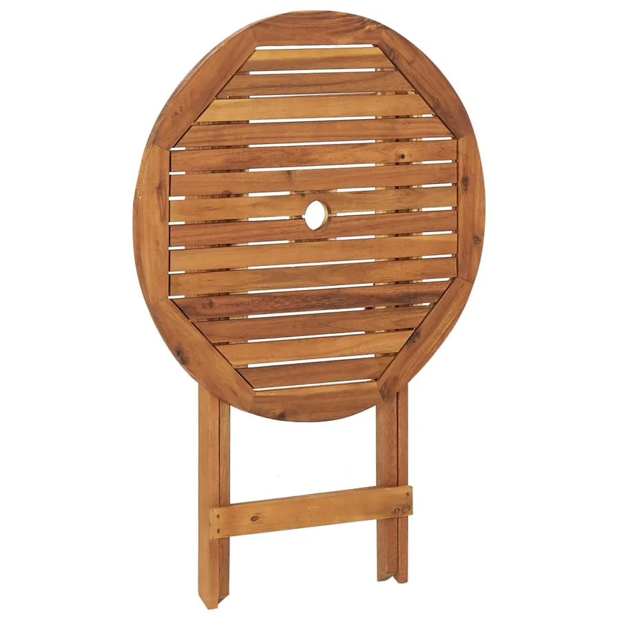 Ensemble à manger de jardin pliable 3 pcs Bois d'acacia solide - 4