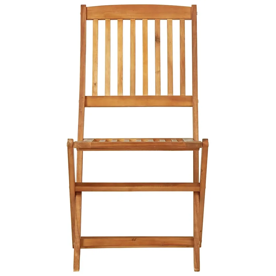 Ensemble à manger de jardin pliable 3 pcs Bois d'acacia solide - 9