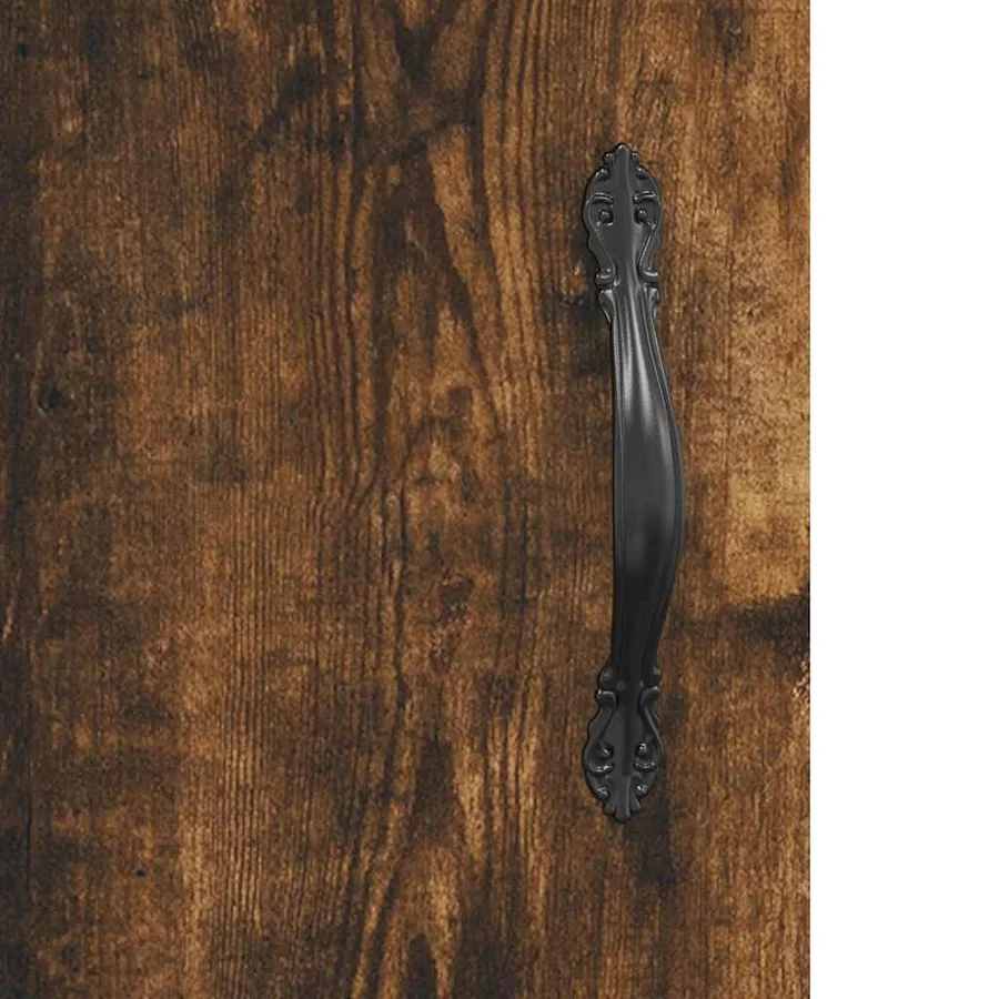 Buffet chêne fumé 90x34x80 cm bois d'ingénierie - 10