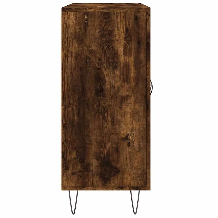 Buffet chêne fumé 90x34x80 cm bois d'ingénierie - 7