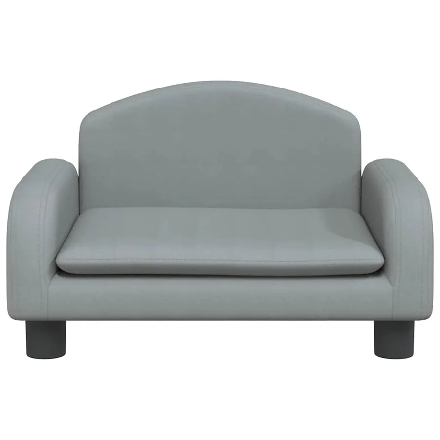 Lit pour chien gris clair 50x40x30 cm tissu - 3