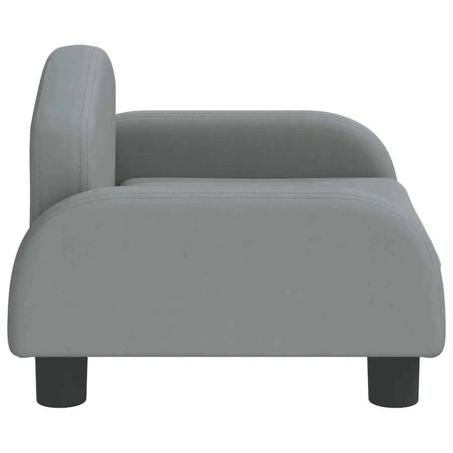 Lit pour chien gris clair 50x40x30 cm tissu - 4